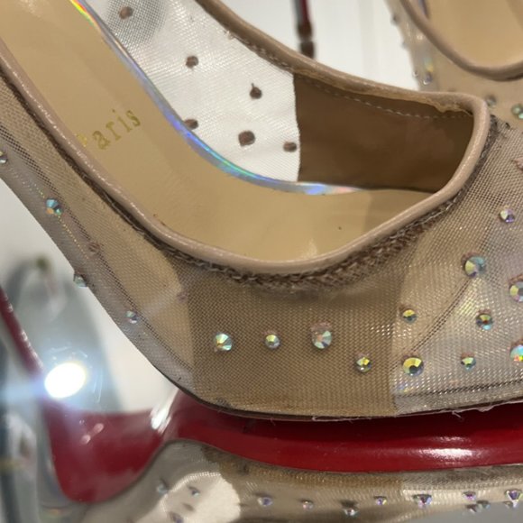 CHRISTIAN LOUBOUTIN FOLLIES STRASS SIZE 38 - Picture 3 of 7
